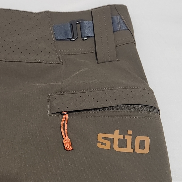 Stio OPR Shorts Knotty Pine Mountain Biking Olive Green Gorpcore 31 X 11.5 - Picture 6 of 15